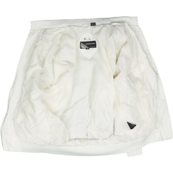 Vintage Members Only Cafe Racer Biker Mod Bomber Windbreaker White Jacket M - Picture 5 of 8